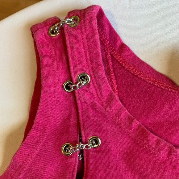 Ride For Sight Motorcycle Rally Ladies Tank Top Sz L Chain Link Pink Stretchy - Picture 5 of 8